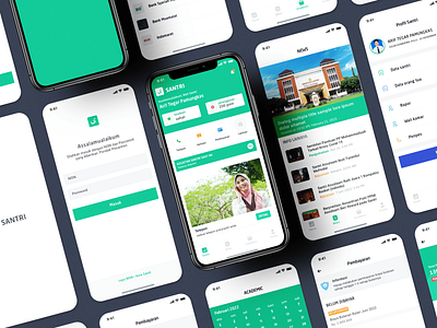 Boarding School App app design system education flutter inspiration islamic muslim school