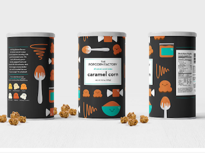 Concept packaging for The Popcorn Factory