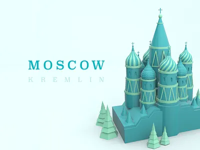 Moscow - KREMLIN 3d art illustration vectary vectary 3d