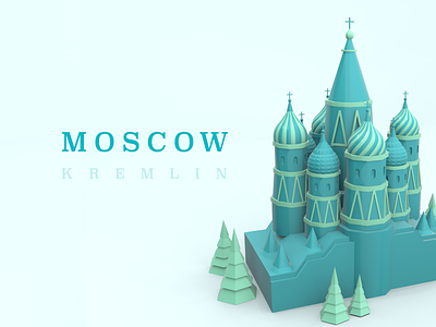 Moscow - KREMLIN 3d art illustration vectary vectary 3d