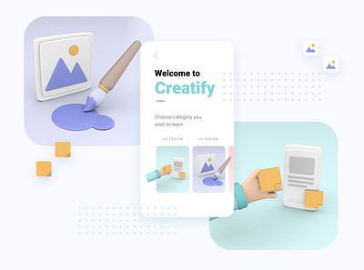 Creatify 3d art illustrator ui uiux vectary vectary 3d