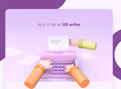 typewriter illustration ui ui ux ui design uidesign uiux ux vectary vectary 3d