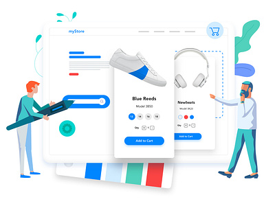 Mystore design illustration uiux ux