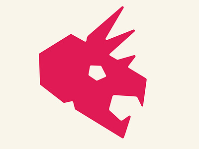 Triceratops geometric geometry icon logo logo design pink polygonal triceratops