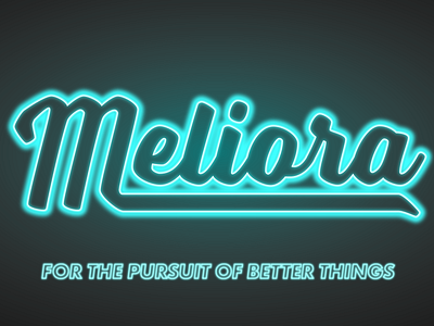 Meliora futura latin neon neon colors neon sign script script font script lettering
