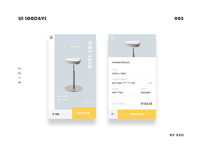 second day, purchase pages design prd ui ux