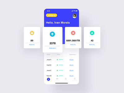 Storage data  Mobile UI 01