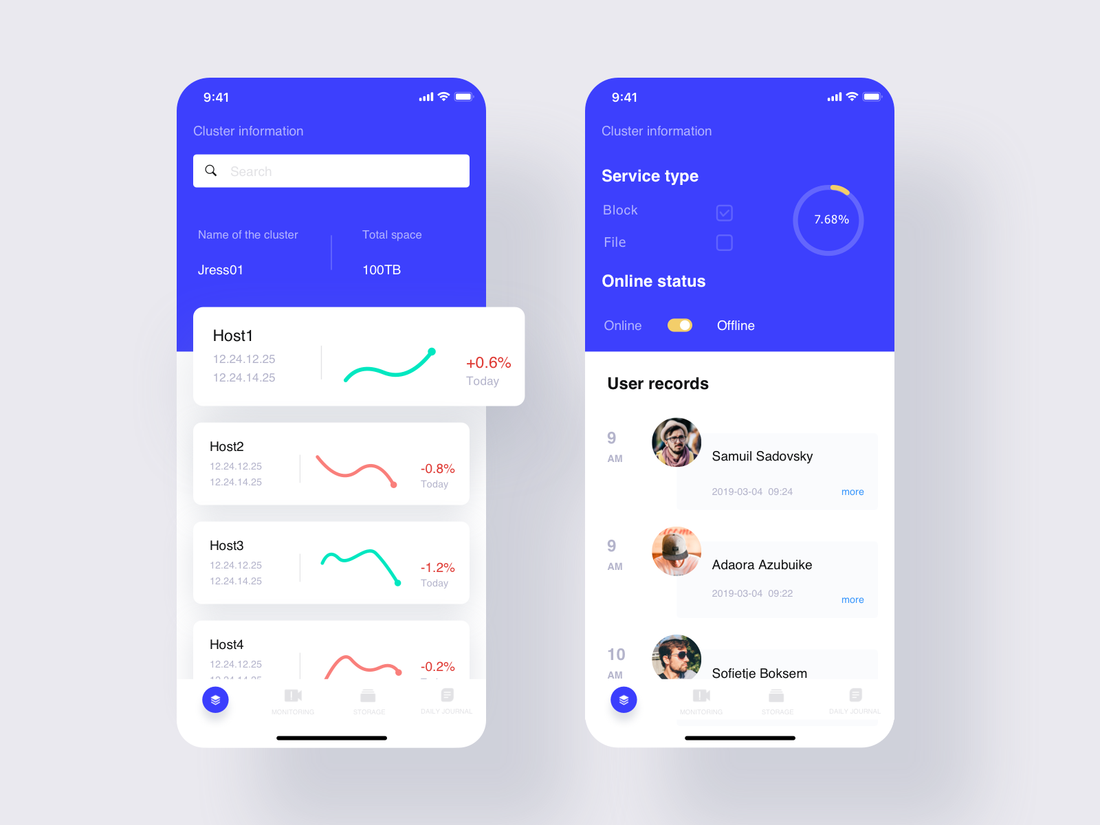 Storage Data Mobile Ui 02 by oai_XU89 on Dribbble