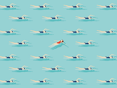 Swimmers float illustration maverick swim swimmers