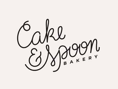 Cake & Spoon bakery logo typography