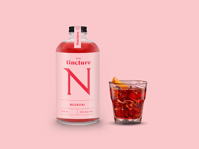 Tincture — Negroni bottled cocktail cocktails negroni packaging typography