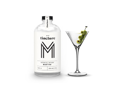 Tincture — Martini bottled cocktails cocktails martini packaging packaging design typography