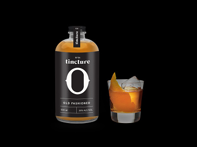 Tincture — Old Fashioned bottled cocktails cocktails old fashioned packaging packaging design typography