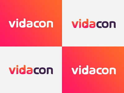 Vidacon Company Logo Design brand identity branding creative logo logo design minimalist pictorialmark unique video video app