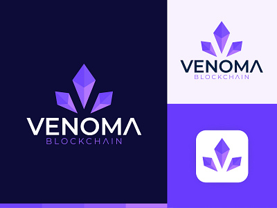 Venoma Logo Design blockchain brand identity branding crypto currency financial fintech investing logo logo design technology logo