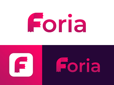 Foria Logo Design blockchain f logo finance fintech investor lettermark logo design monogram technology ticket
