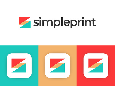 Simpleprint Logo Design agency apps design colorful consulting finance investor logo design media agency print logo printing s logo s monogram