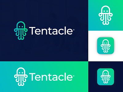 Tentacle Logo Design animal app aquatic brand branding colorful company illustration logo design mascot monogram octopus octopus logo saymon studio symbol