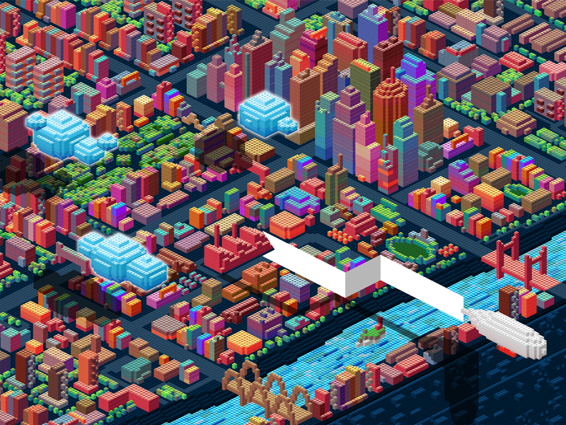 lego city by Yurii Syvak on Dribbble