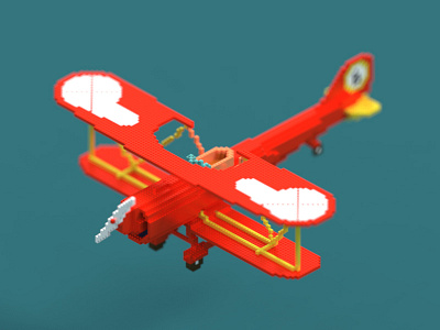 Lego plane 3d airplane art lego plane toy voxel