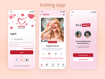 Dating app designs