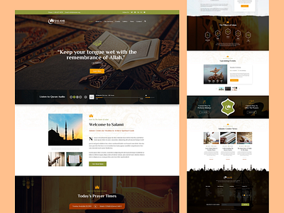 Quran website landing page