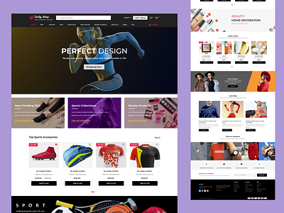 eCommerce: Homepage design e commerce ecommerce figma home page landing page sketch website