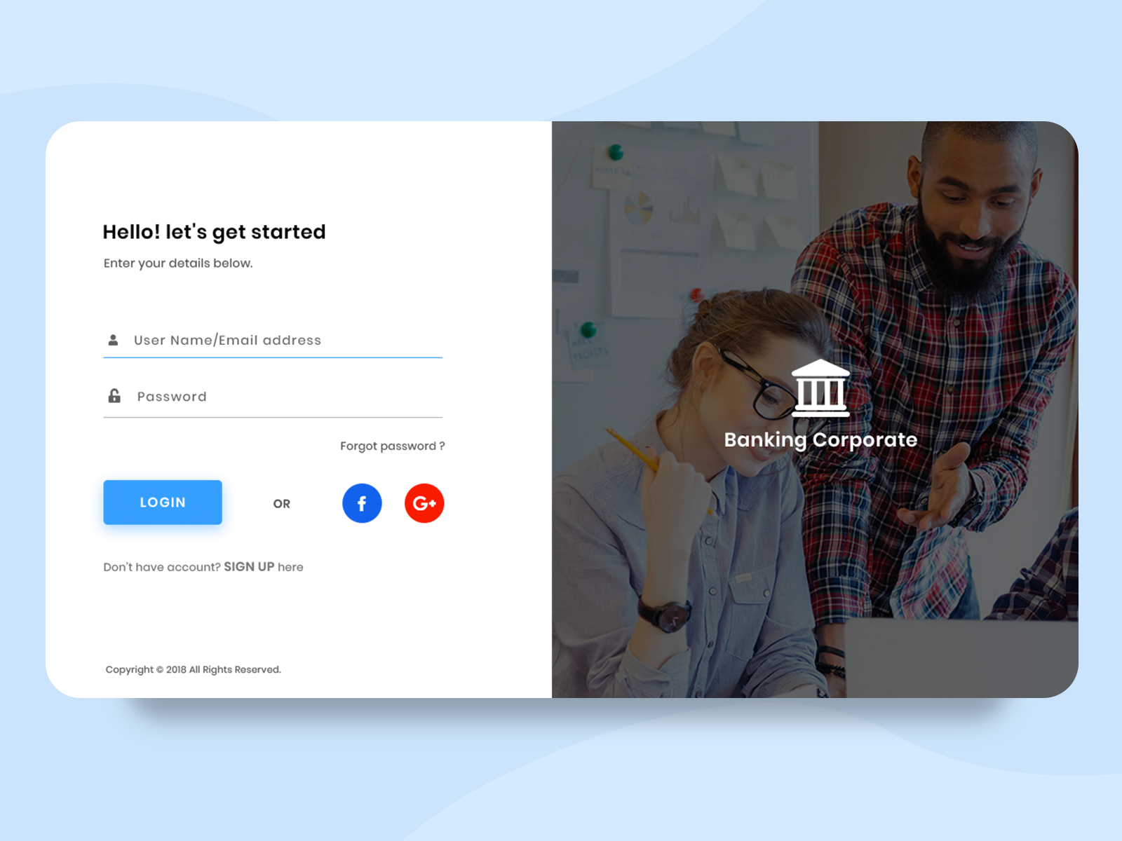 Admin panel Login by Deepak Chandel on Dribbble