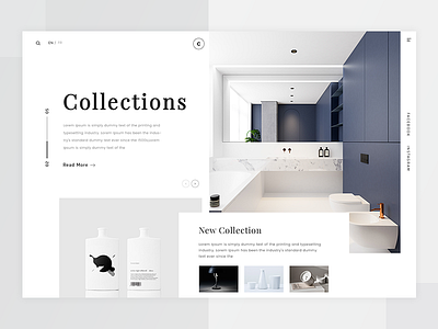 Collections collection design home page ui ux web webdesign white