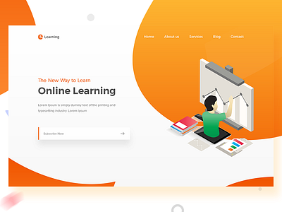 e-Learning - Landing page color gradients home landing page learning online ui web webdesign website