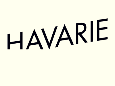Havarie havarie minimalism typography