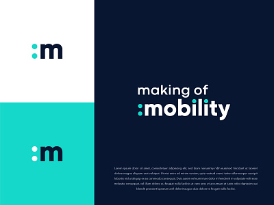 making of mobility logo brand identity branding design colon consulting lettermark logo logotype m letter logo m logo mark market intelligence mobility typography logo wordmark