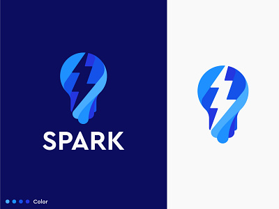 Spark blot brand identity branding branding design bulb logo colorful logo creative logo electric logo logodesign minimal modern logo