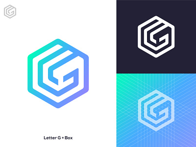 G BOX box branding colorful logo gradients grid logo letter g letter g logo logodesign logogrid logomark monogram