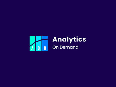 A O D LOGO DESIGN analysis analytics branding business logo data geometric internet logodesign minimal