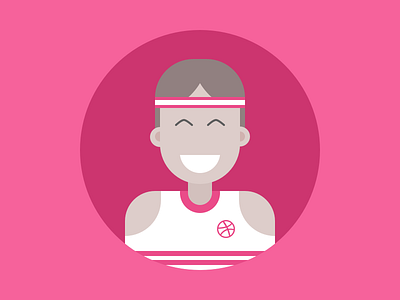 Let the Games Begin! basketball character debut dribbble flat illustration jersey player thank you