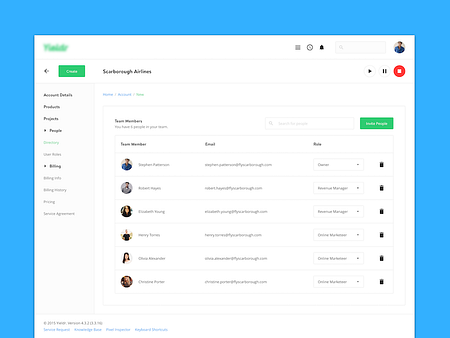 Team Directory by Robin van der Vliet on Dribbble