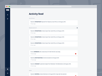Activity Feed activity activity feed activity monitor disruptions events jf hillebrand myhillebrand notifications timeline
