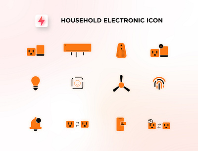 House hold electric icons electronic household icon icon set iconography icons ui icons