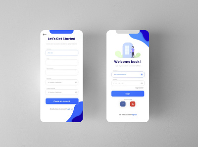 Signup page challenge daily dailyui design electronic icon login logo mobile mobile ui sign in signup ui