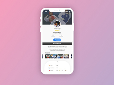 User Profile Page challenge daily ui