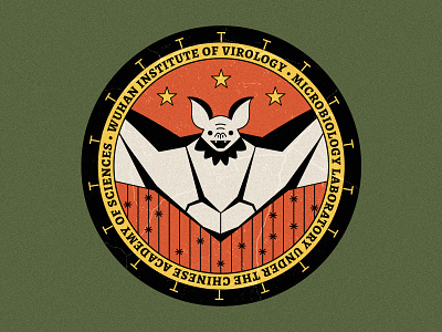 Wuhan Institute of Virology 2d adobe illustrator bat branding china corona coronavirus covid covid 19 covid19 flat illustration logo photoshop plague texture vector viral virus wuhan