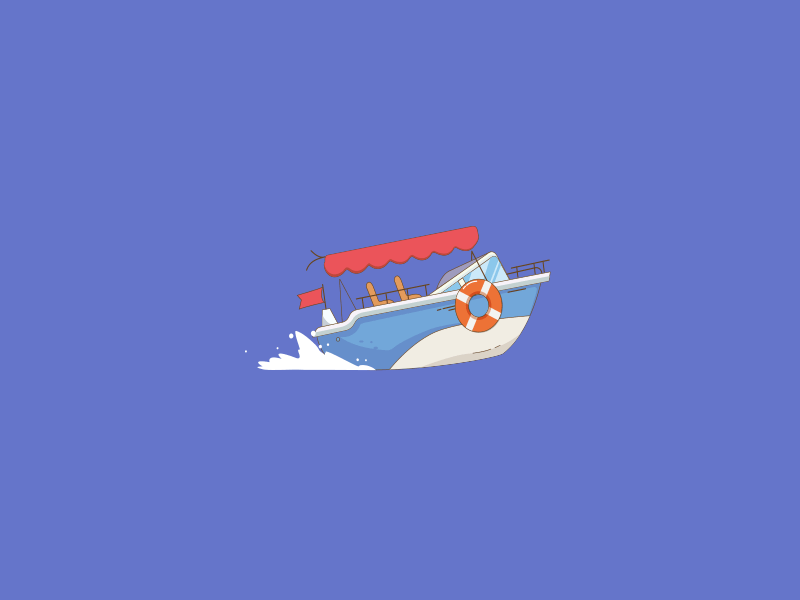 Yacht illustration photoshop