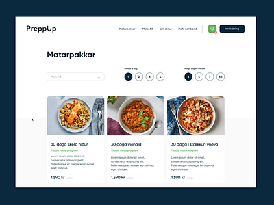 My food order blue cards cards ui delete dropdown food green icelandic meals order overview packages payment popup process shopping shoppingcart step by step uidesign webshop