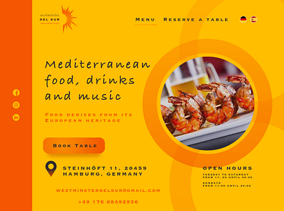 Westminster Del Sur Restaurant & Bar branding graphic design ui