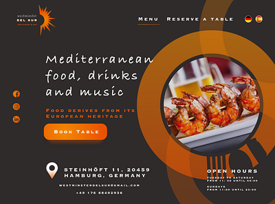 Westminster Del Sur Restaurant & Bar branding graphic design logo ui