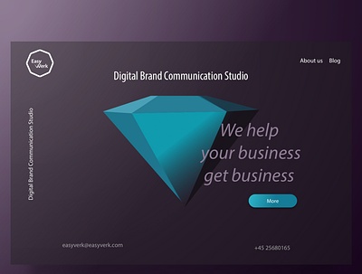 EasyVerk agency branding design desktop diamond love ui