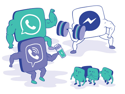 The growth of messaging apps app chat bubble chatbot conversation illustration message messenger vector viber whatsapp