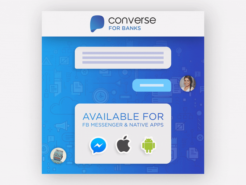 Converse Product - Facebook carousel card ads ads animation app bank carousel chatbot converse facebook message motion ui video