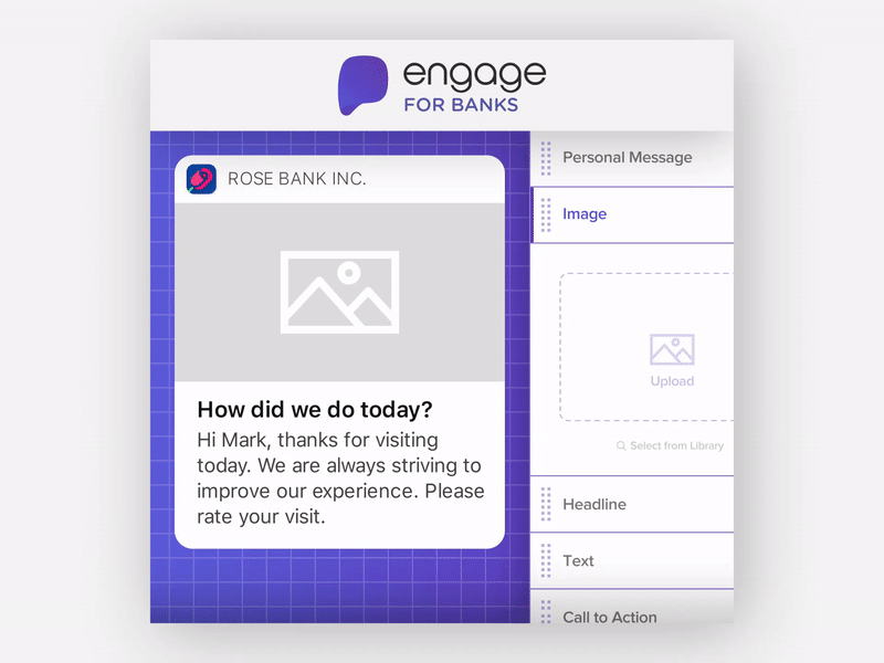 Engage Product - Facebook carousel card ads ads animation app bank carousel engage facebook motion notification push ui video